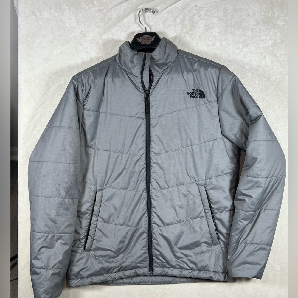 The North Face Men's Gray Jacket Medium Junction Insulated Waterproof Nanopuff